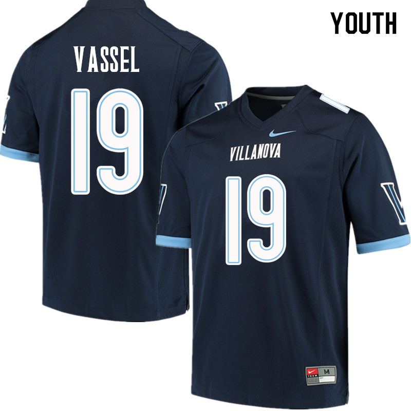 Youth #19 Terrell Vassel Villanova Wildcats College Football Jerseys Sale-Navy